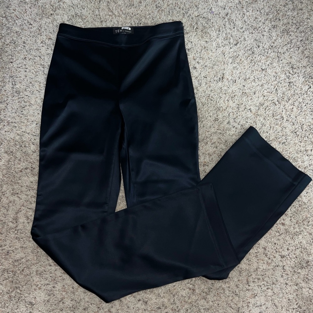 Aritzia dark navy Satin Boot Cut Pants